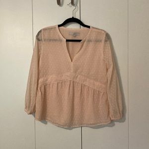 Pink poplin blouse
